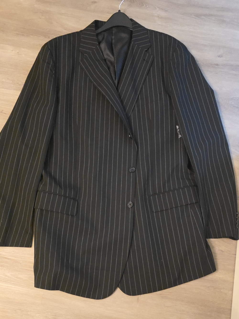 Signature Black Pinstripe Suit